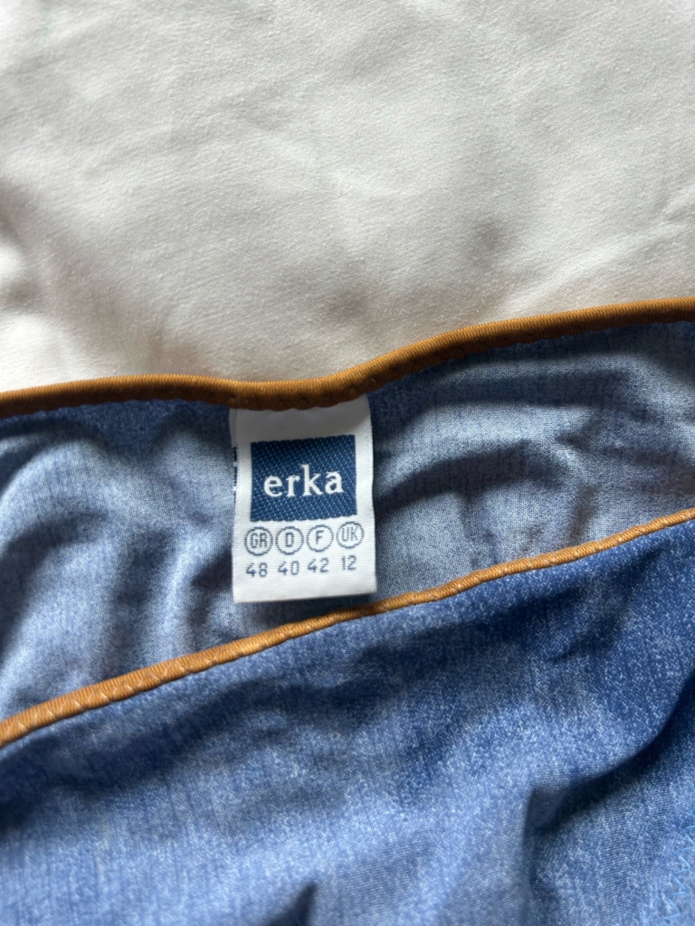 Ekra Blue Halter Bikini Set with Brown Trim Y2K Women’s Small 34C - Picture 2 of 11